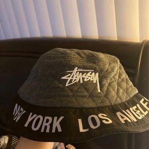 Quilted Stussy bucket hat